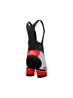 FDX 1070 Men's Cycling Set Jersey + Bib Shorts with Pad, Red