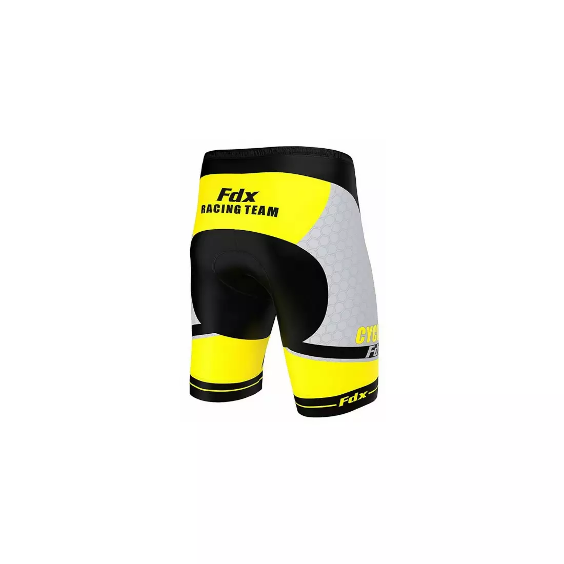 FDX 1070 men's cycling shorts, black / yellow