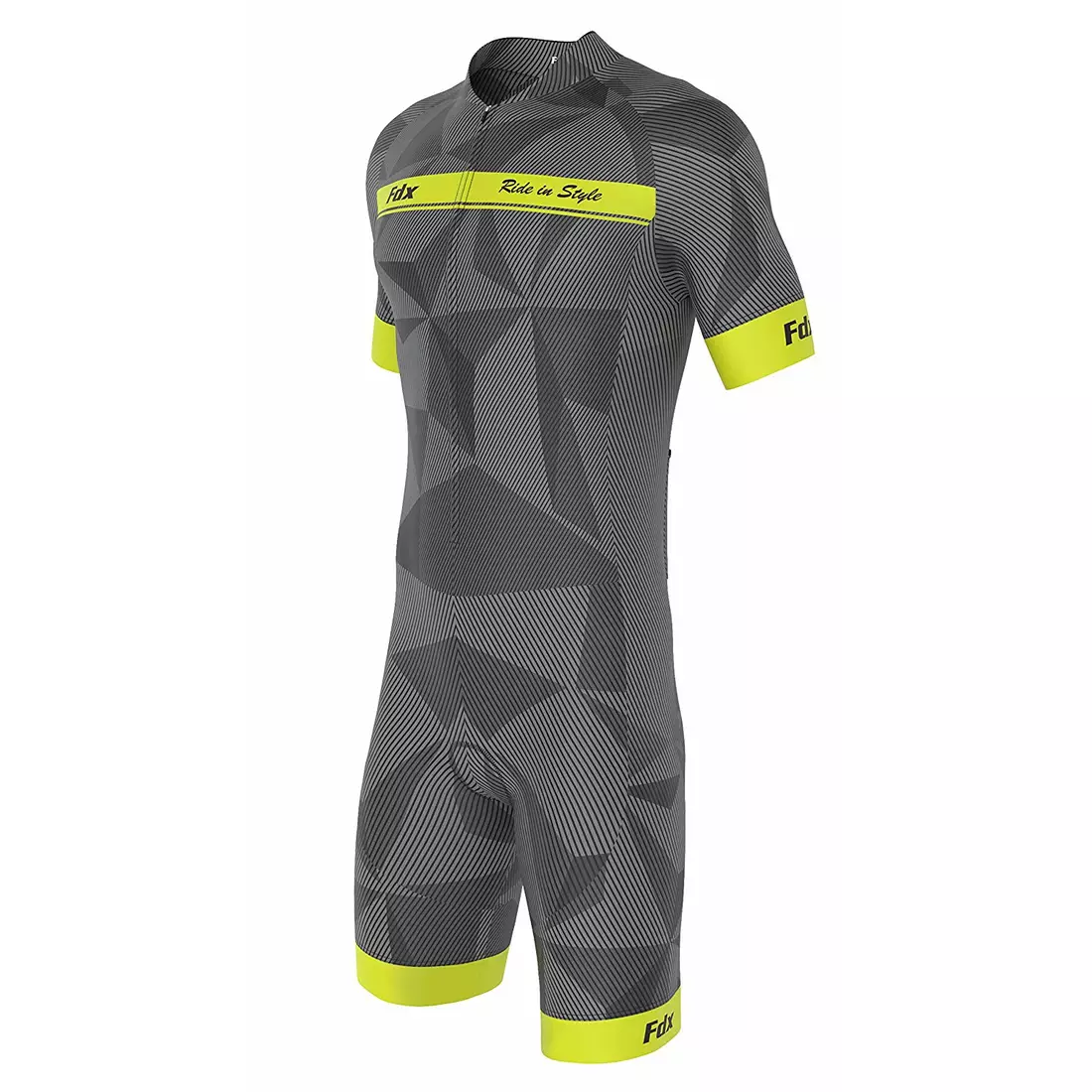 FDX 1270 one-piece cycling suit/suit, yellow