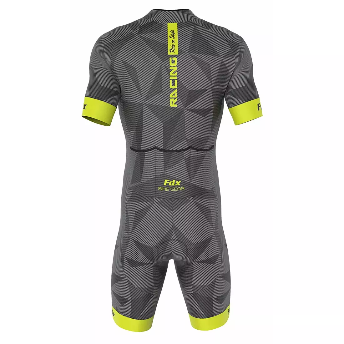 FDX 1270 one-piece cycling suit/suit, yellow