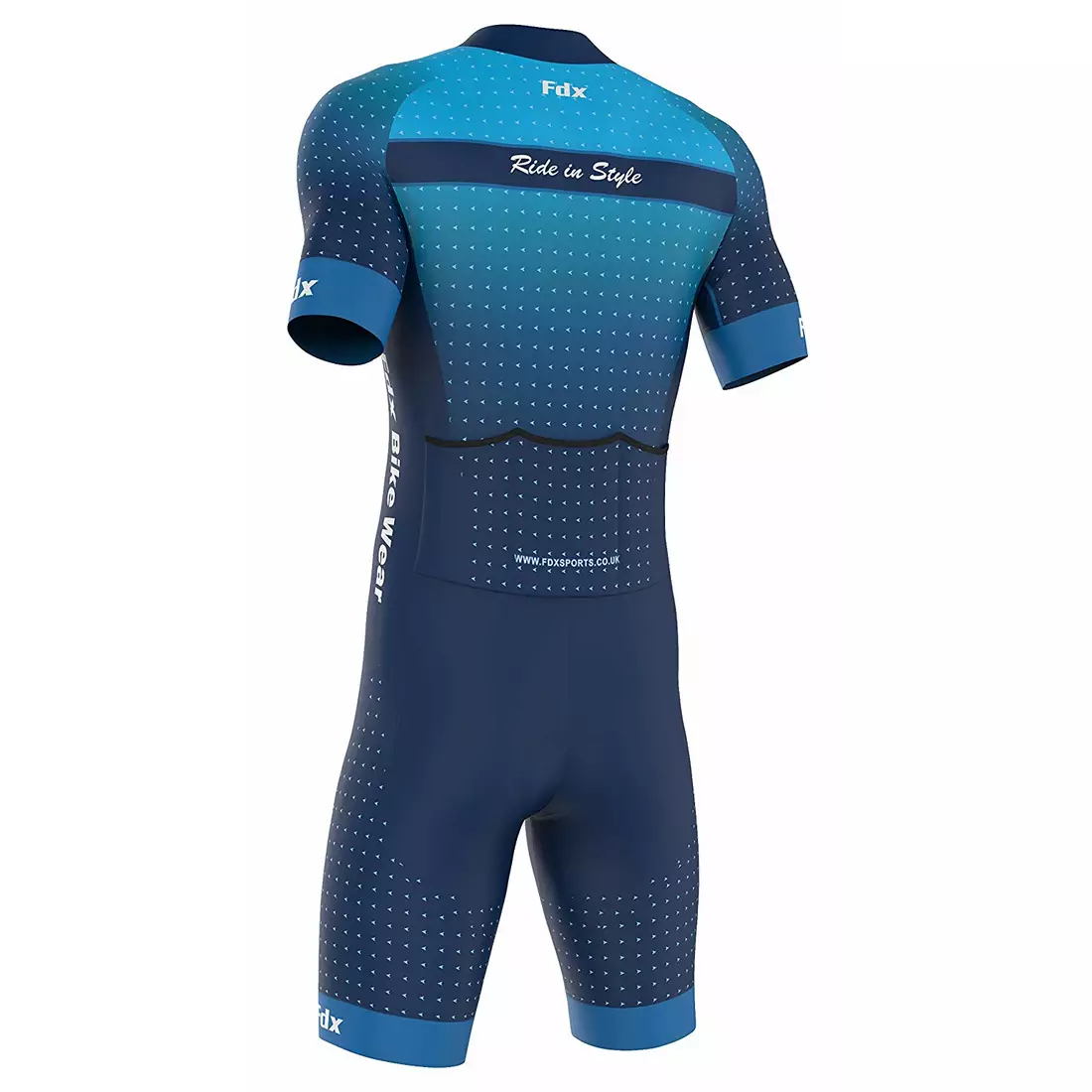 FDX 1290 one-piece cycling suit blue
