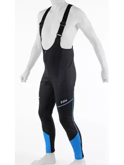 FDX 1300 insulated softshell cycling pants, black and blue