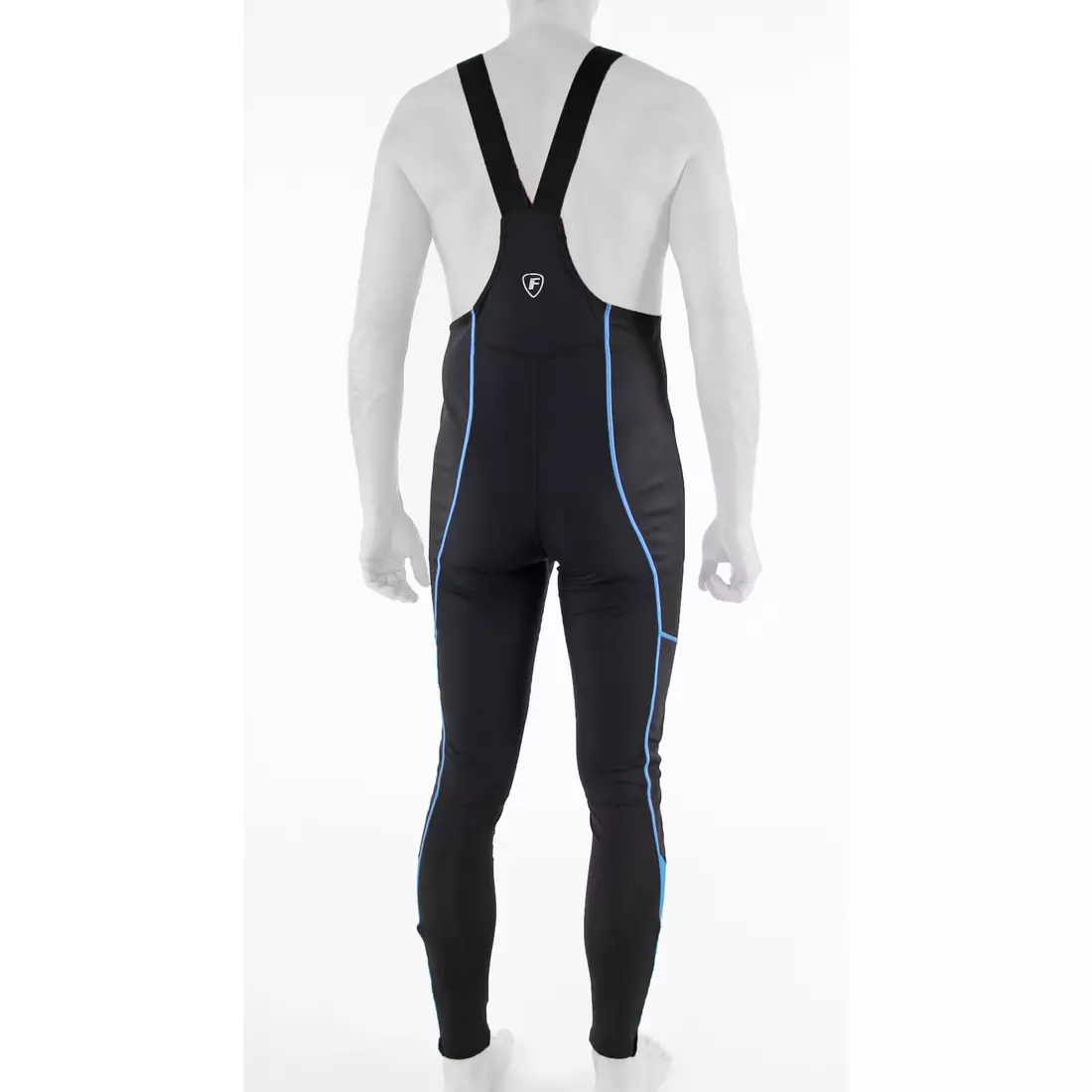 FDX 1300 insulated softshell cycling pants, black and blue