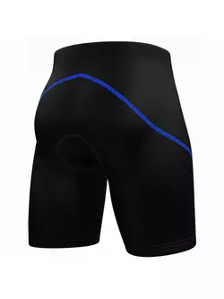 FDX 1600 men's cycling shorts, black - blue seam
