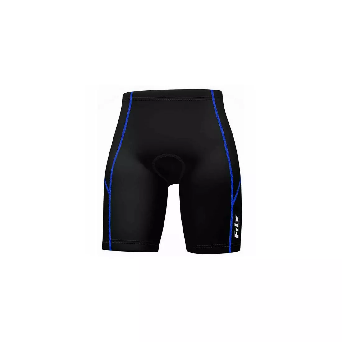 FDX 1600 men's cycling shorts, black - blue seam