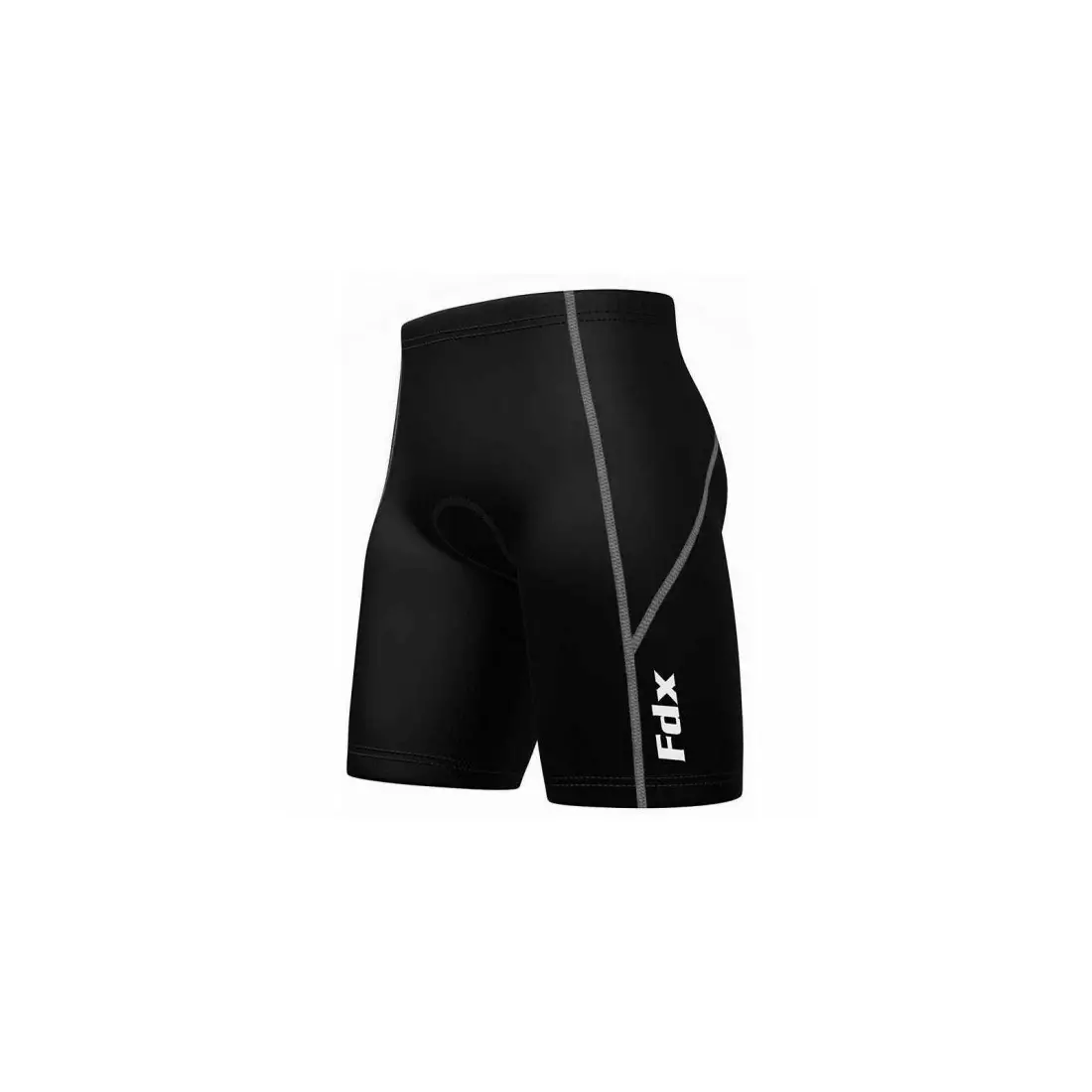 FDX 1600 men's cycling shorts, black - gray seam