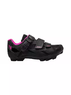 FLR F-65 Women's MTB cycling shoes, black/pink