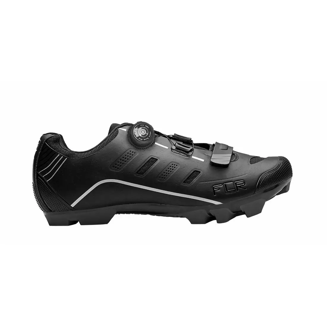 FLR F-75 MTB cycling shoes, carbon, black