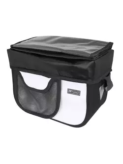 FORCE 896163 waterproof handlebar pouch, black and white TRIP