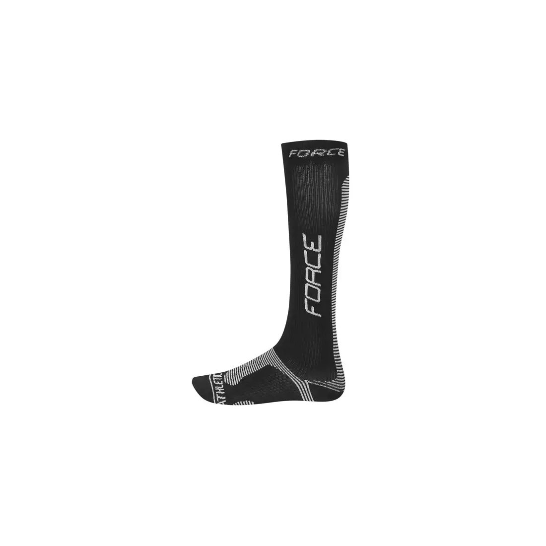 FORCE 90104 ATHLETIC PRO compression socks, black and white