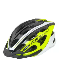 FORCE BUFFALO bicycle helmet, fluoro, black and white
