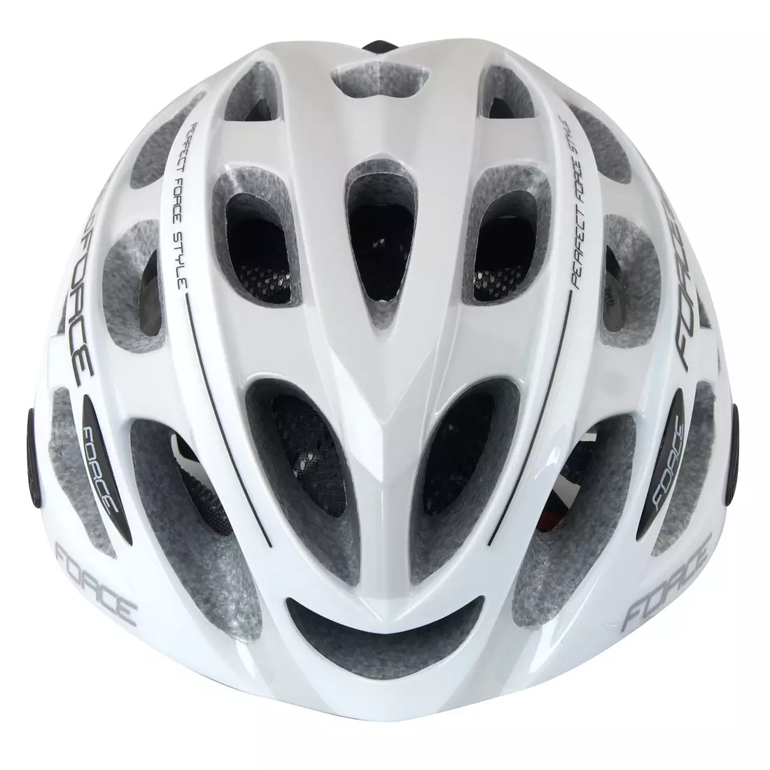 FORCE BUFFALO bicycle helmet, gray and white