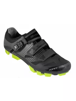 FORCE Cycling shoes MTB TURBO, fluo-black, 9407537