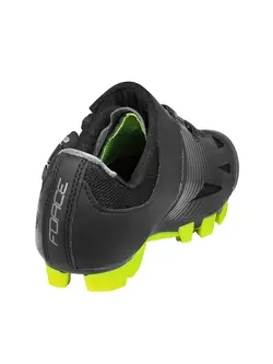 FORCE Cycling shoes MTB TURBO, fluo-black, 9407537