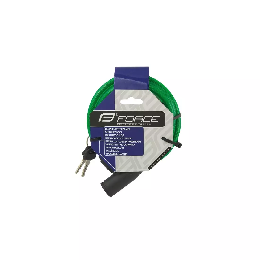 FORCE ECO bicycle lock green 120cm/8mm 49116