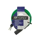 FORCE ECO bicycle lock green 120cm/8mm 49116