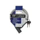 FORCE ECO bicycle lock silver 120cm/8mm 49117