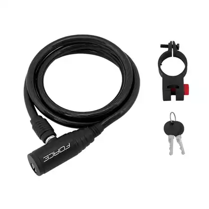 FORCE ECO bicycle clasp black 120cm/8mm 49120