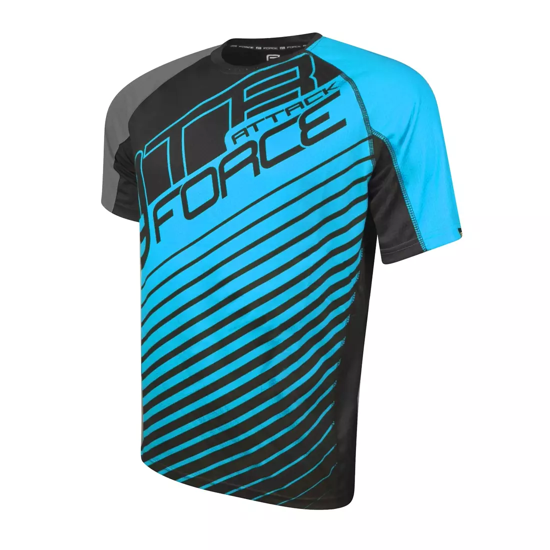 FORCE MTB ATTACK loose cycling jersey MTB black-blue 900149