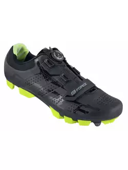 FORCE MTB CRYSTAL bicycle shoes, black-fluor