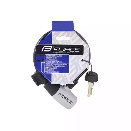 FORCE RON bicycle clasp black 120cm/12mm 49126