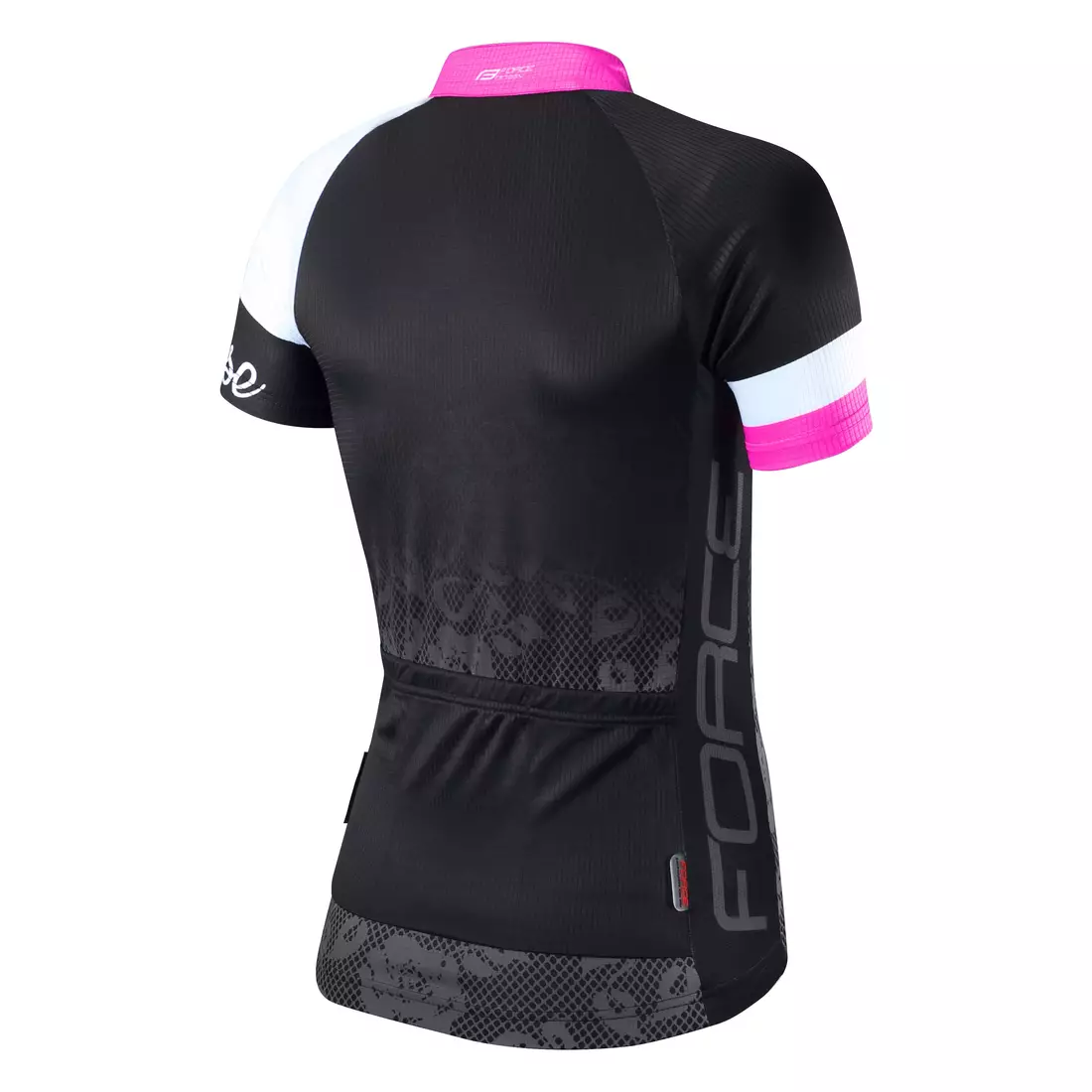 FORCE ROSE women's cycling jersey 9001342 black and pink