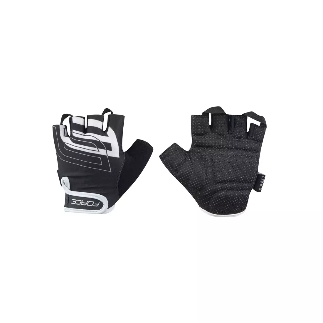 FORCE SPORT bicycle gloves black-white 905573