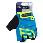 FORCE SPORT bicycle gloves fluo blue 905576