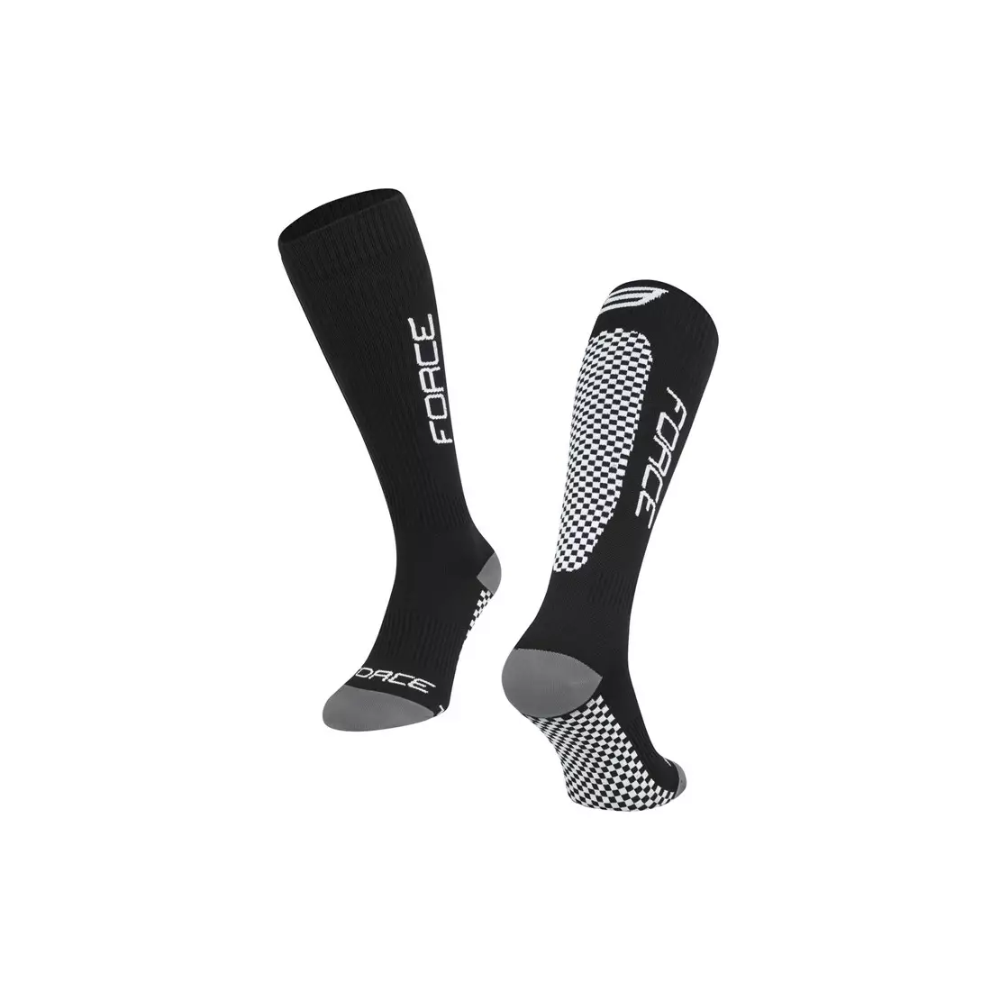 FORCE TESSERA COMPRESSION compression socks, black and gray