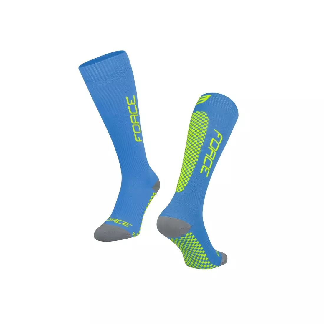 FORCE TESSERA COMPRESSION compression socks, blue and fluorine