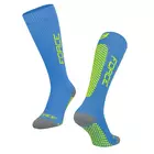 FORCE TESSERA COMPRESSION compression socks, blue and fluorine
