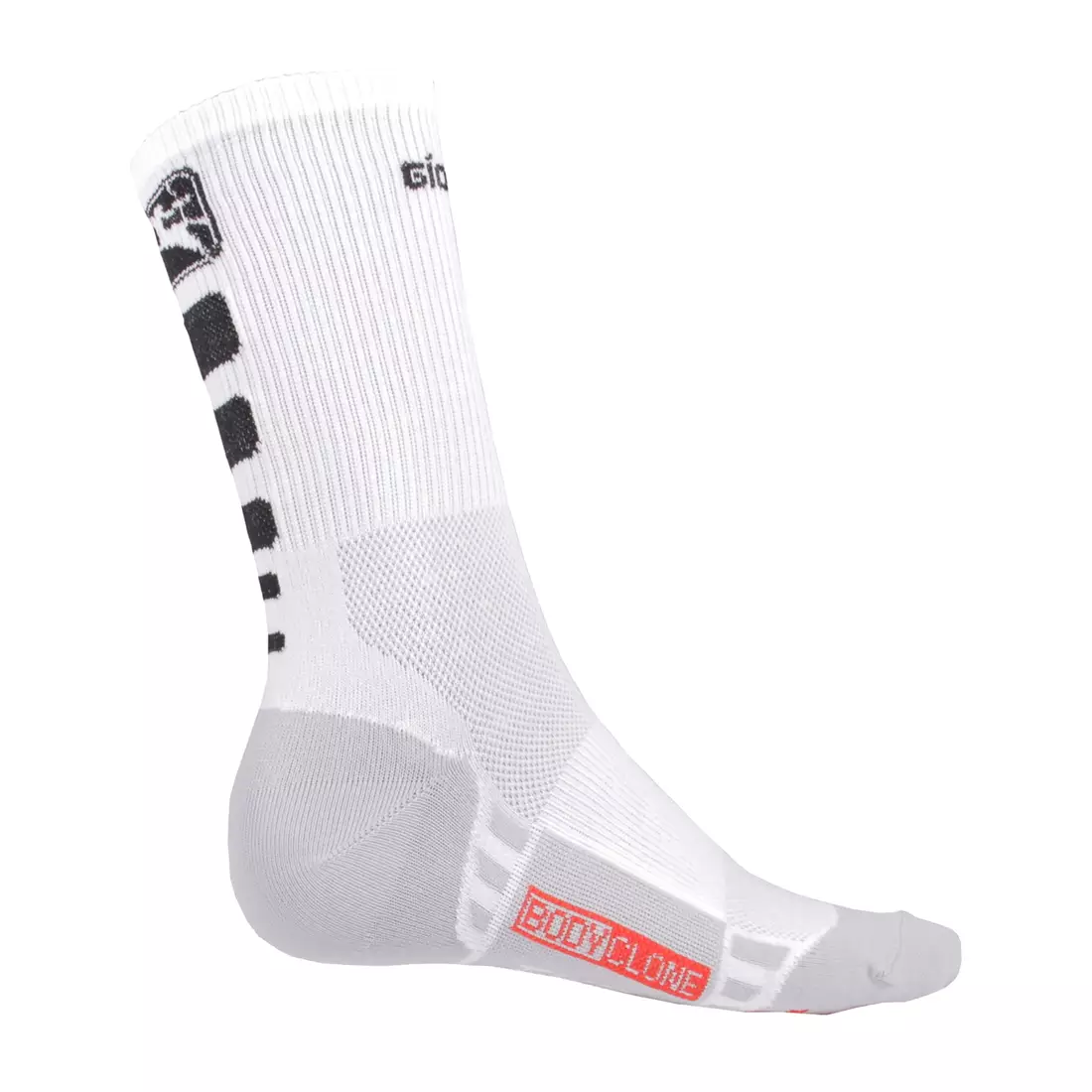 GIORDANA FR-C TALL SOCKS white and black cycling socks