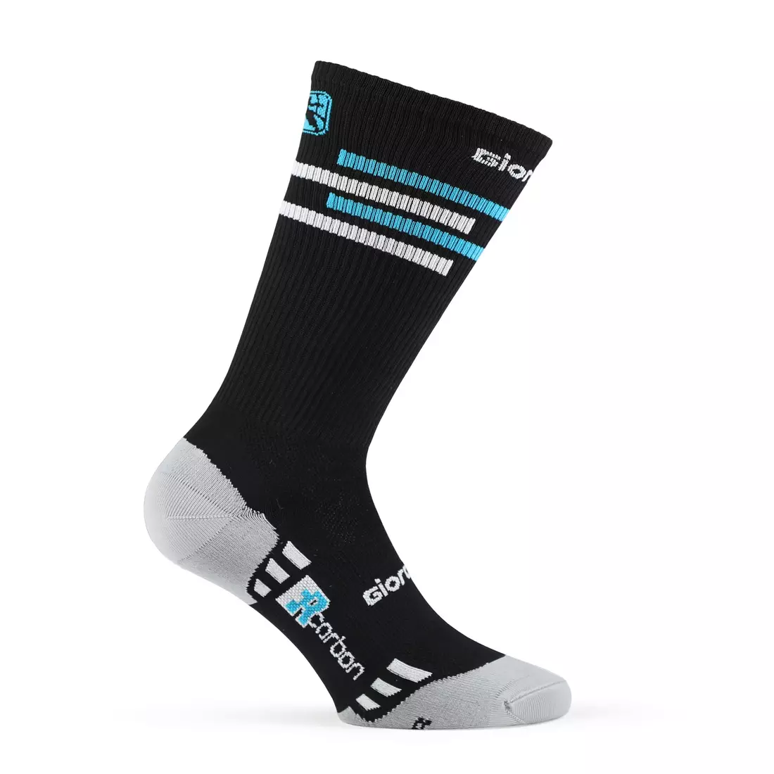 GIORDANA LINES cycling socks, black and blue