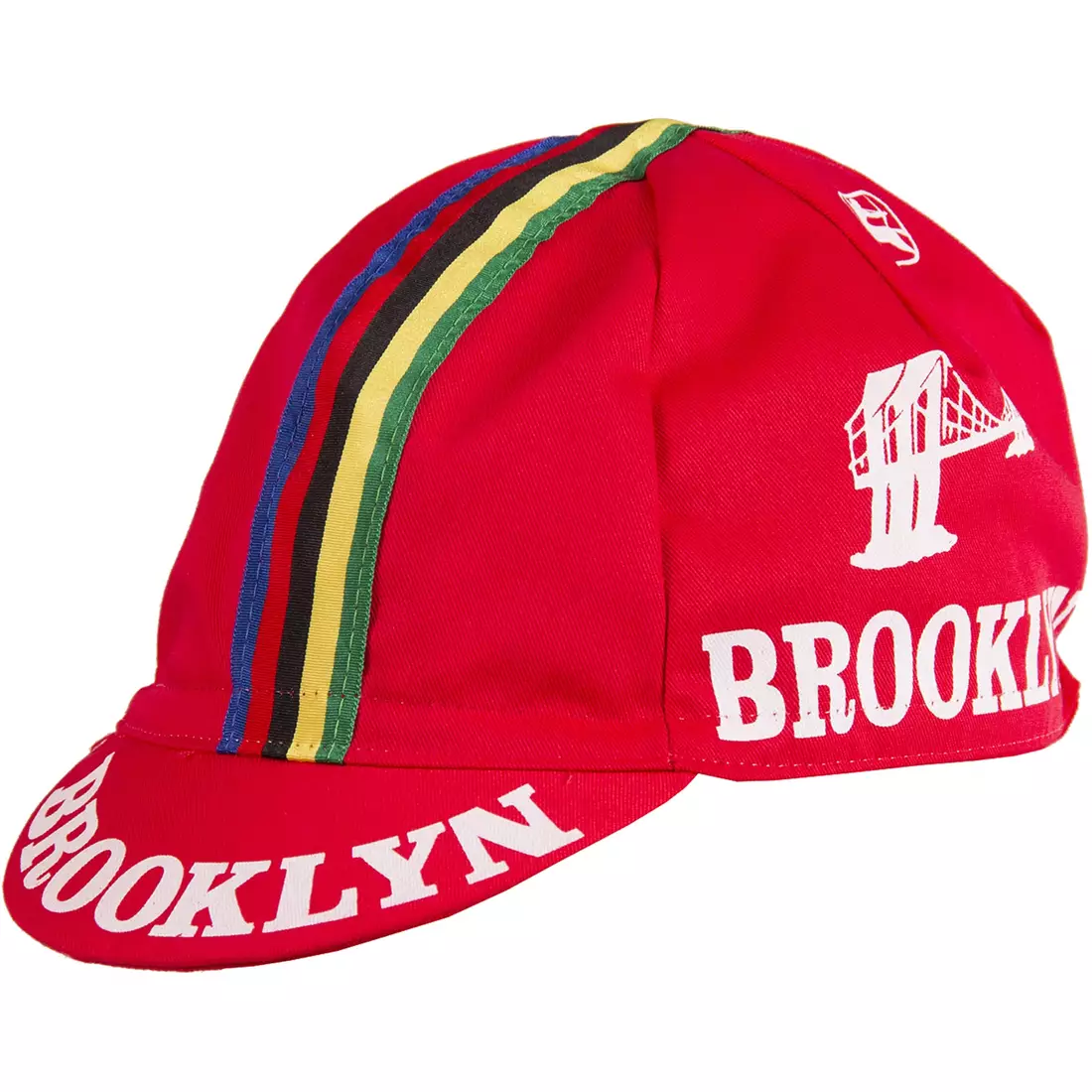 GIORDANA SS18 cycling cap - Brooklyn - Red w/ Stripe tape GI-S6-COCA-BROK-REDD one size