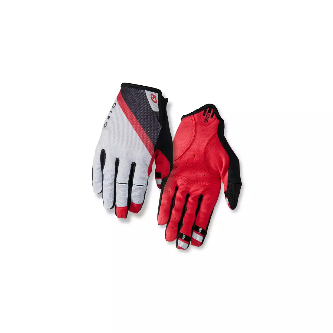 GIRO DND cycling gloves, gray-red