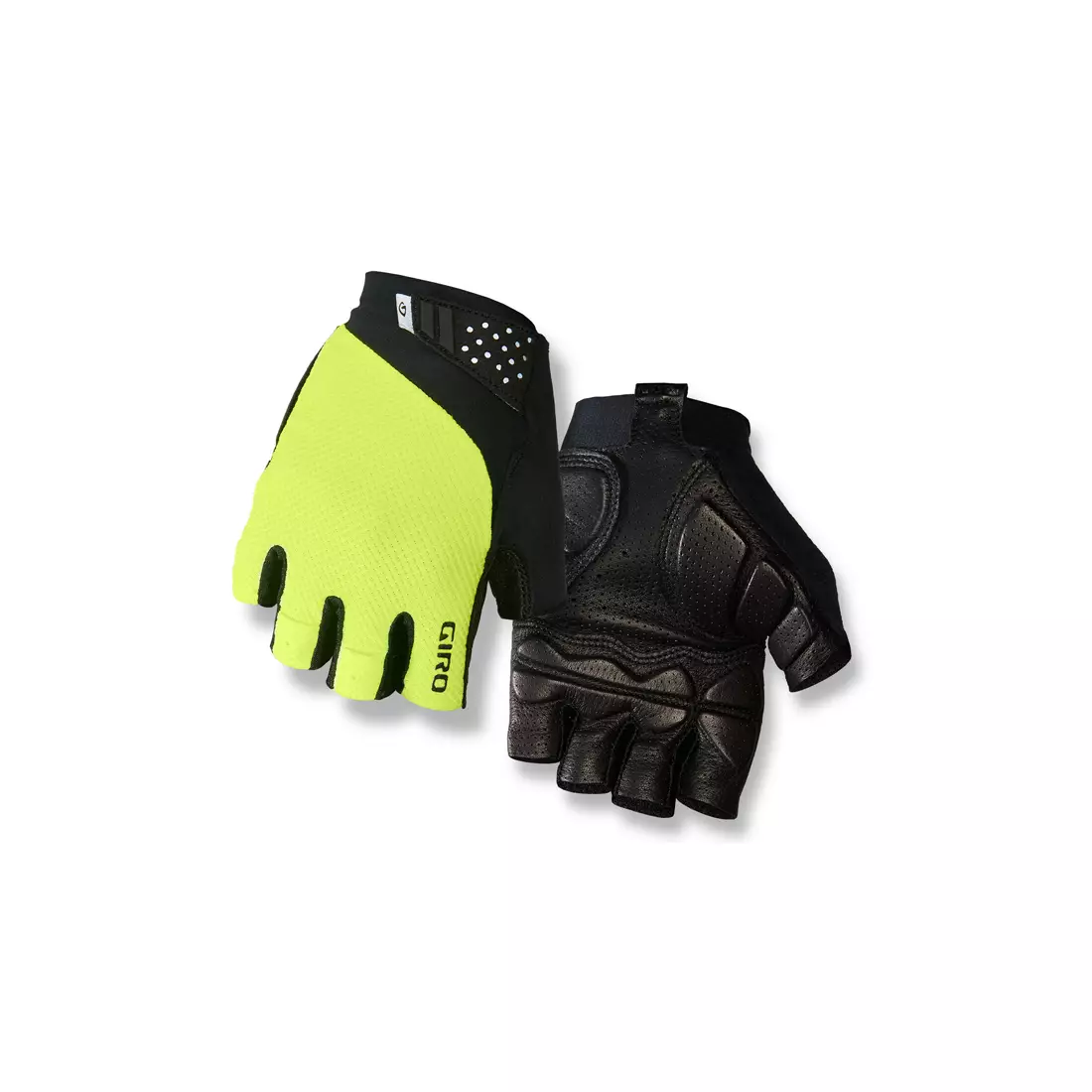 GIRO MONACO II bicycle gloves, black and fluffy yellow