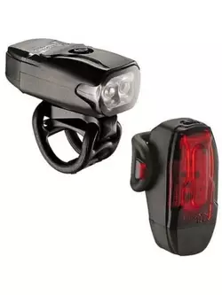 LEZYNE LED KTV DRIVE light set 200 lumens front, 10 lumens rear, USB black (NEW)