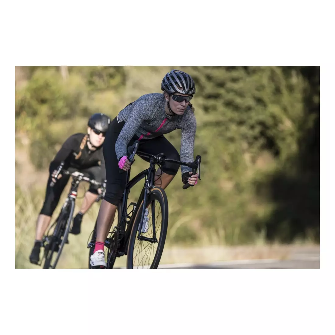 ROGELLI BENICE 2.0 warm women's cycling jersey, gray-pink