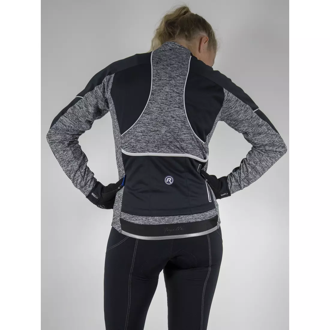 ROGELLI CARLYN 2.0 women's winter cycling jacket, black-gray