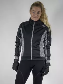 ROGELLI CARLYN 2.0 women's winter cycling jacket, black-gray