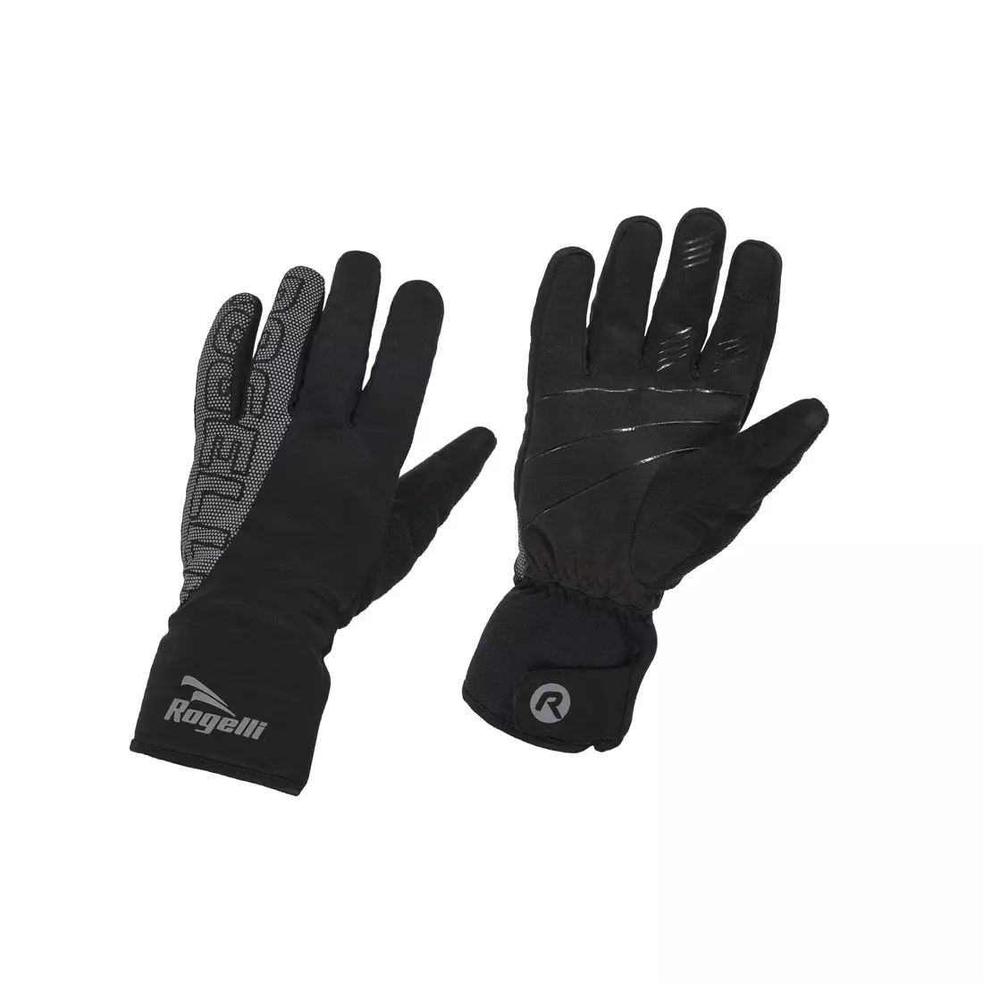 ROGELLI FLASH winter cycling gloves, softshell, black