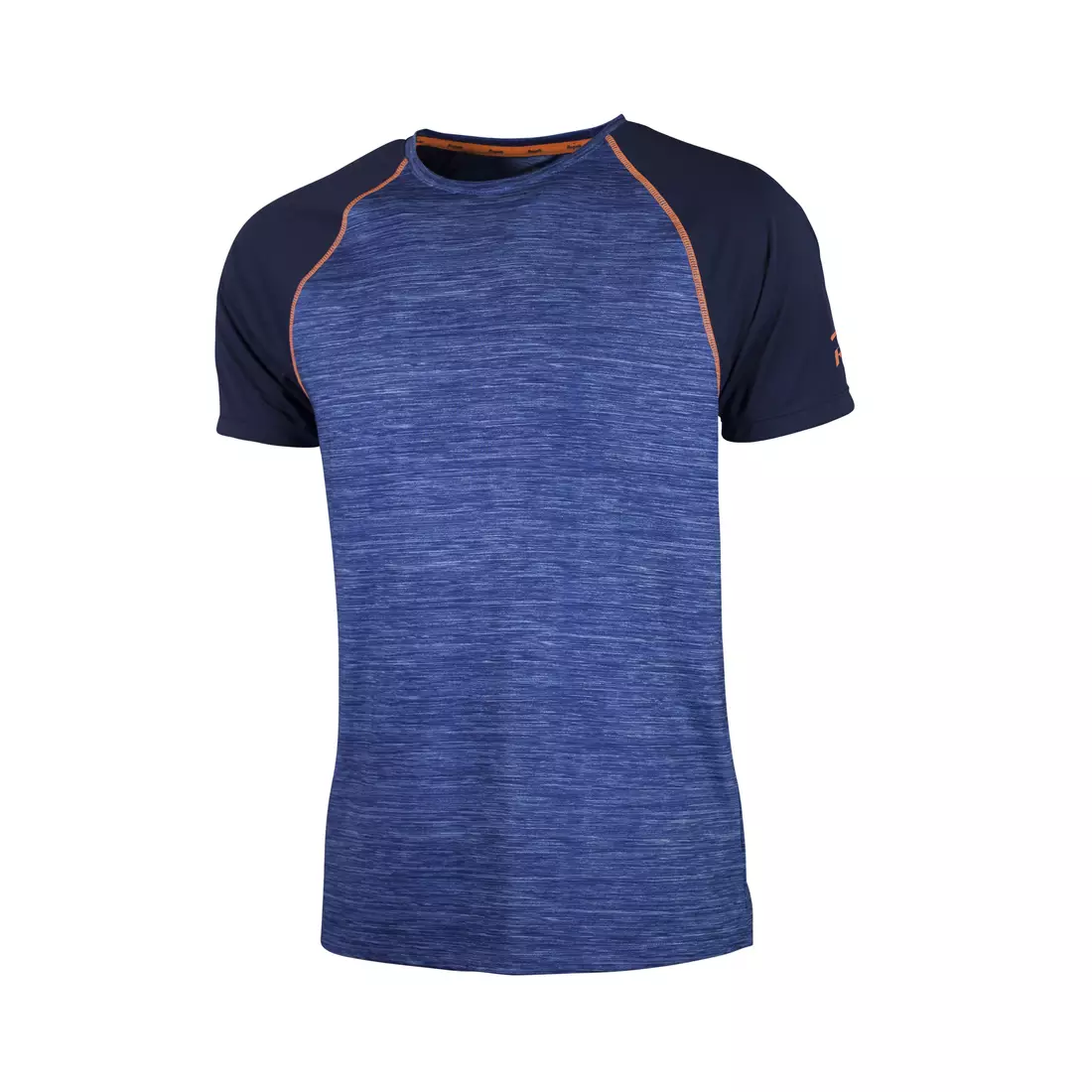 ROGELLI RUN STRUCTURE 830.240 - men's K/R running T-shirt, blue and orange