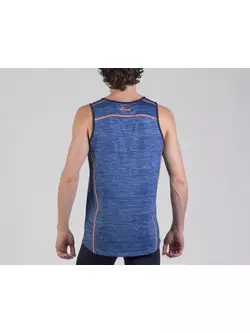 ROGELLI RUN STRUCTURE 830.241 - men's t-shirt, running vest, blue and orange