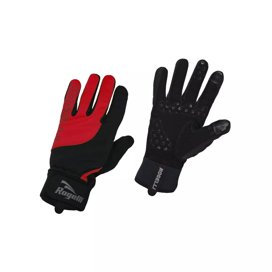 ROGELLI STORM winter cycling gloves, softshell, red