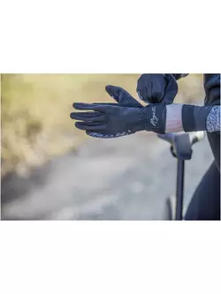 ROGELLI STORM women's winter cycling gloves, softshell, black