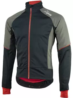 ROGELLI TRANI 4.0 winter softshell cycling jacket, black-gray-red