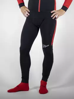 ROGELLI TRAVO 3.0 insulated cycling pants, suspender, black-red