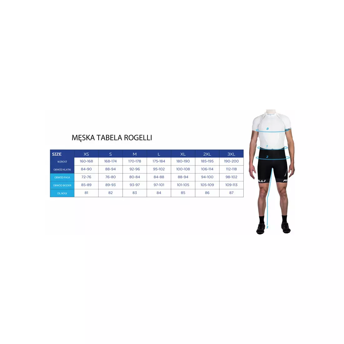 ROGELLI UMBRIA 2.0 men's bib shorts, black and blue