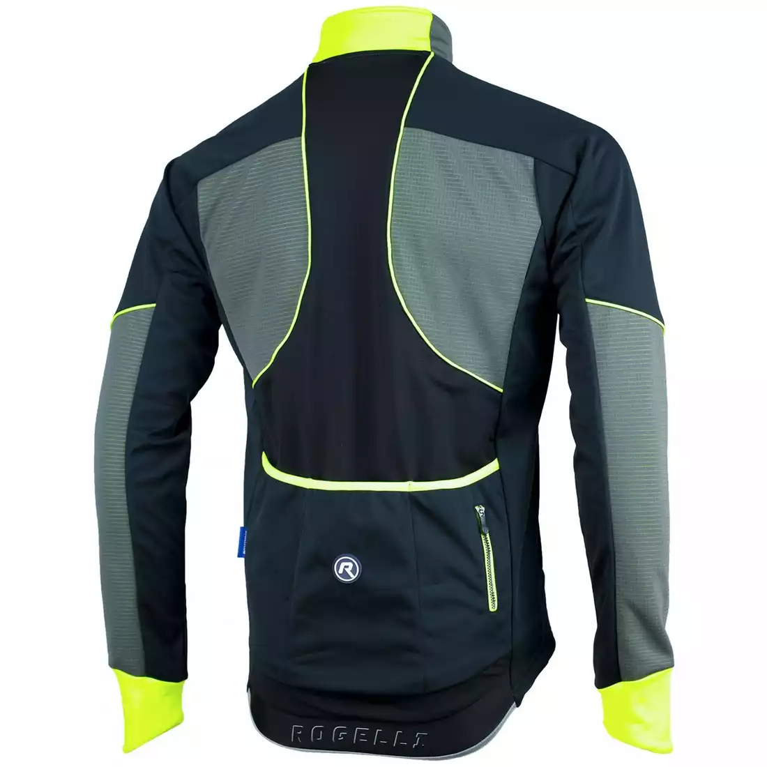 ROGELLI winter cycling jacket TRANI 4.0 softshell, black-gray-fluor