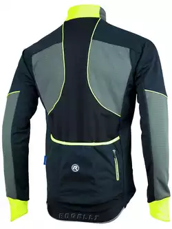 ROGELLI winter cycling jacket TRANI 4.0 softshell, black-gray-fluor